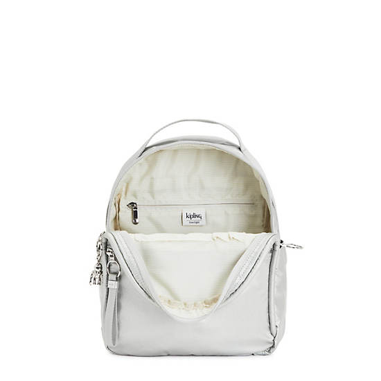 Kipling Kae Metallic Ryggsekk Sølv | NO 1624SG